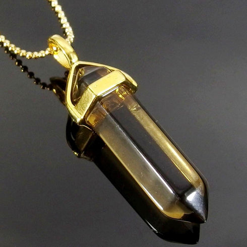 Smoky Quartz Gemstone Pendant Necklace